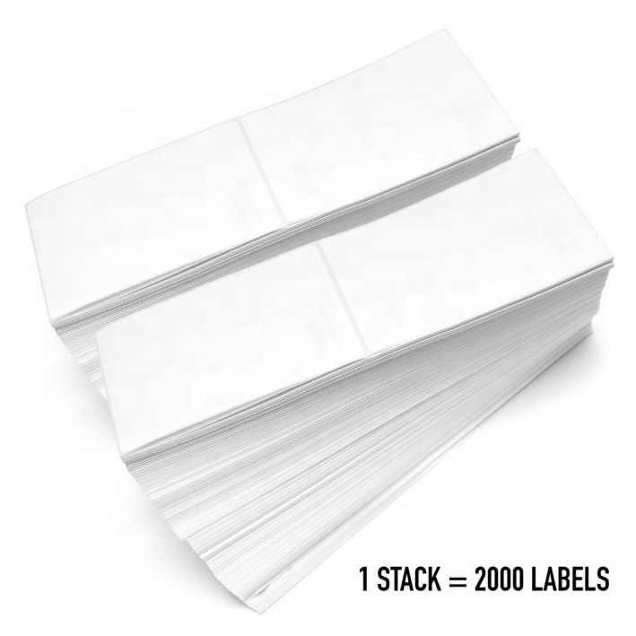 定制的斑马运输标签贴纸卷4 x 6直热风扇折叠标签