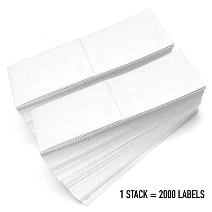Zebra热敏打印机兼容的4 \“ x 6 \” Fanfold每叠2000个标签Direct Thermal Fan Fold 4x6 Label