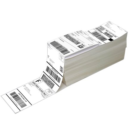 FBA 100x150热敏不干胶半涂层防水运输不干胶标签卷斑马打印机直接热风扇折叠4x6标签